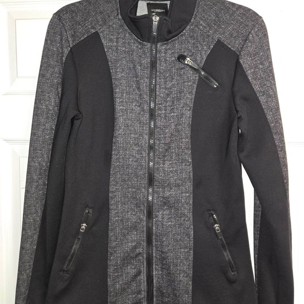 Liverpool Jeans Company Black and Gray Blazer
